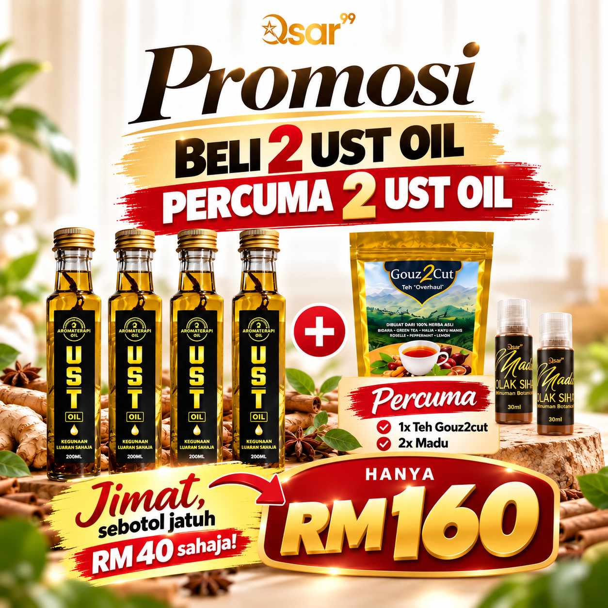 Qsar Herbal Oil Promotion Ad